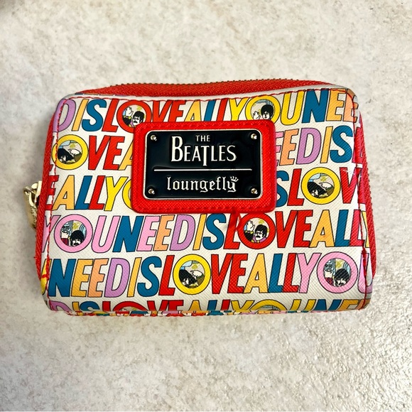 Loungefly The Beatles "All You Need Is Love" Flap Wallet disney band - Picture 1 of 8